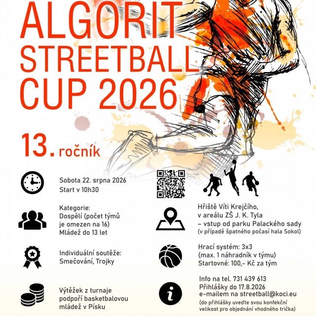Algorit 2026 Čáp basketbal plakát finále